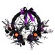 thumbnail image 2 of Halloween Simulation Skull Wreath Christmas Balls Scary Party Decoration Door Hanging Purple Wreath Rattan Circles, 2 of 5