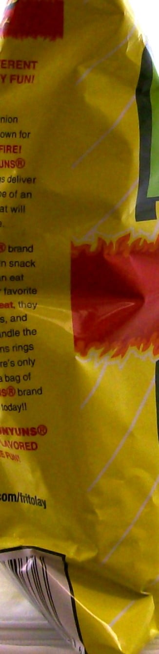 Funyuns Flamin Hot Onion Flavored Snacks 2.375 Ounce Plastic Bag