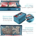 thumbnail image 4 of Hearth & Harbor Pack of 2 Wrapping Paper Storage Organizer Container - Christmas Wrapping Paper Rolls Storage, Under-Bed Storage Box for Holiday Storage & Accessories - Gift Wrap Storage Organizer Box, 4 of 7