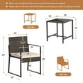 thumbnail image 2 of Gymax 3PCS Patio Rattan Hand-Woven PE Wicker Bistro Set Outdoor Furniture Set w/ Table & Cushion, 2 of 10