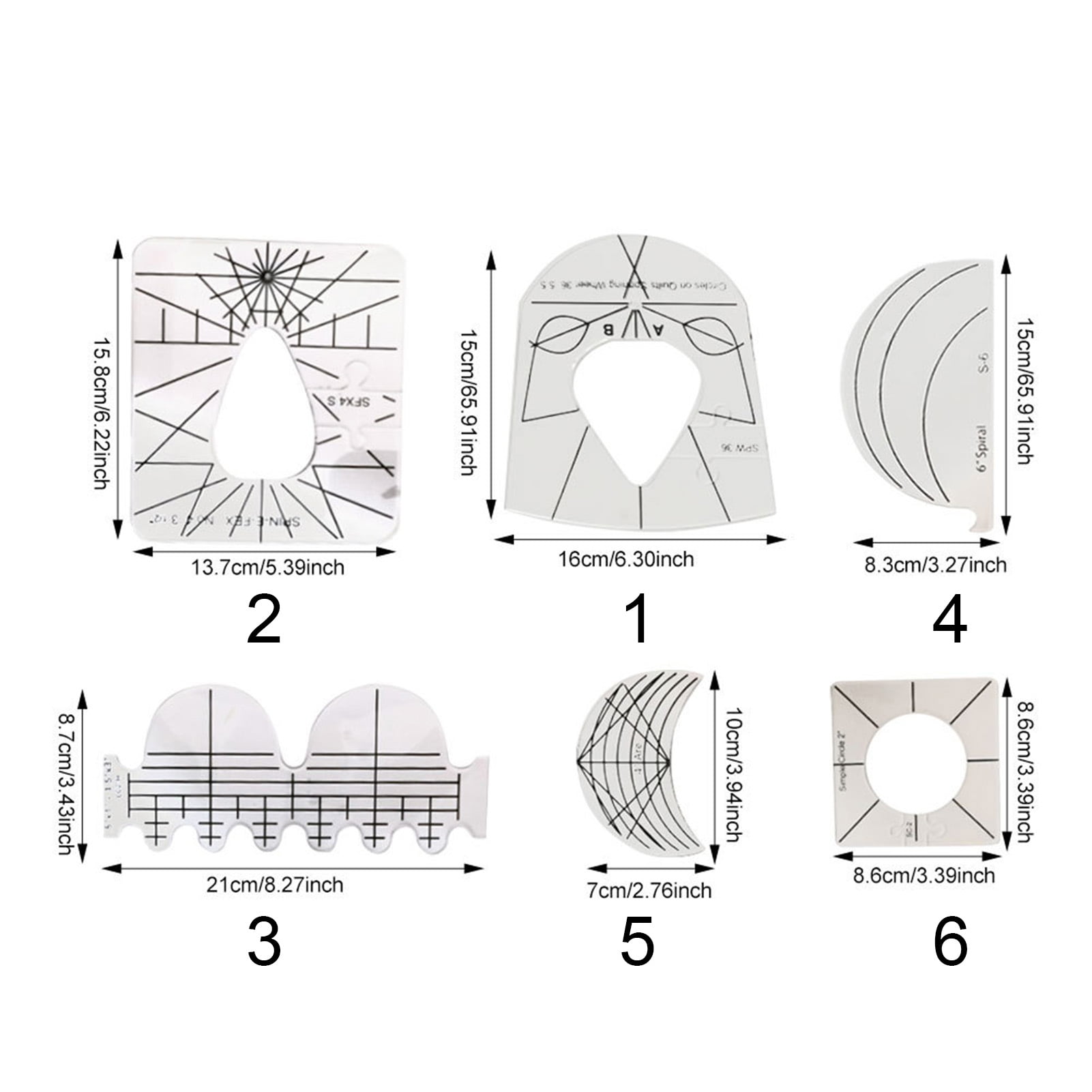 jiaroswwei Patchwork Ruler DIY Flexible Convenient Quilting Tailor Craft Sewing Patchwork Ruler for Household