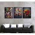 thumbnail image 3 of Hieng Modern Kitchen Wall Art Colorful Spice In Spoon Wall Decor Vintage Dining Room Posters Pictures Food Canvas Prints Vegetables Chili Paintings Home Decoration Gift Unframed, 3 of 6