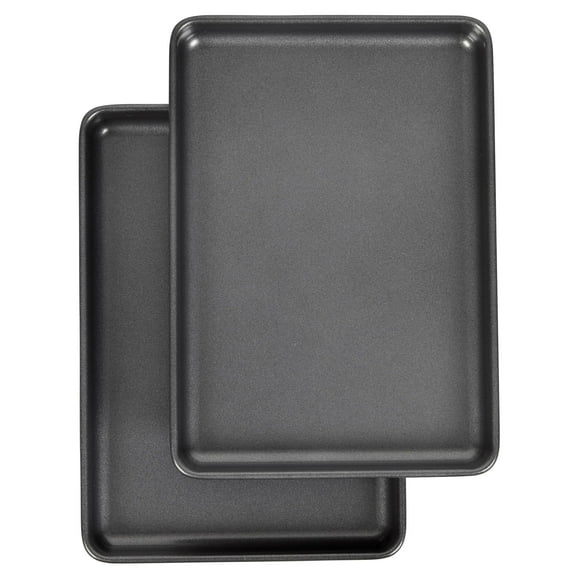 Wilton Ultra 7" x 10: Non-Stick Steel Toaster Oven Pans, Small Cookie Sheets, Set of 2