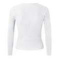 thumbnail image 2 of Vedolay Long Sweaters for Women Causal Long Sleeve V Neck Lightweight Corchet Pullover Sweater,White S, 2 of 4
