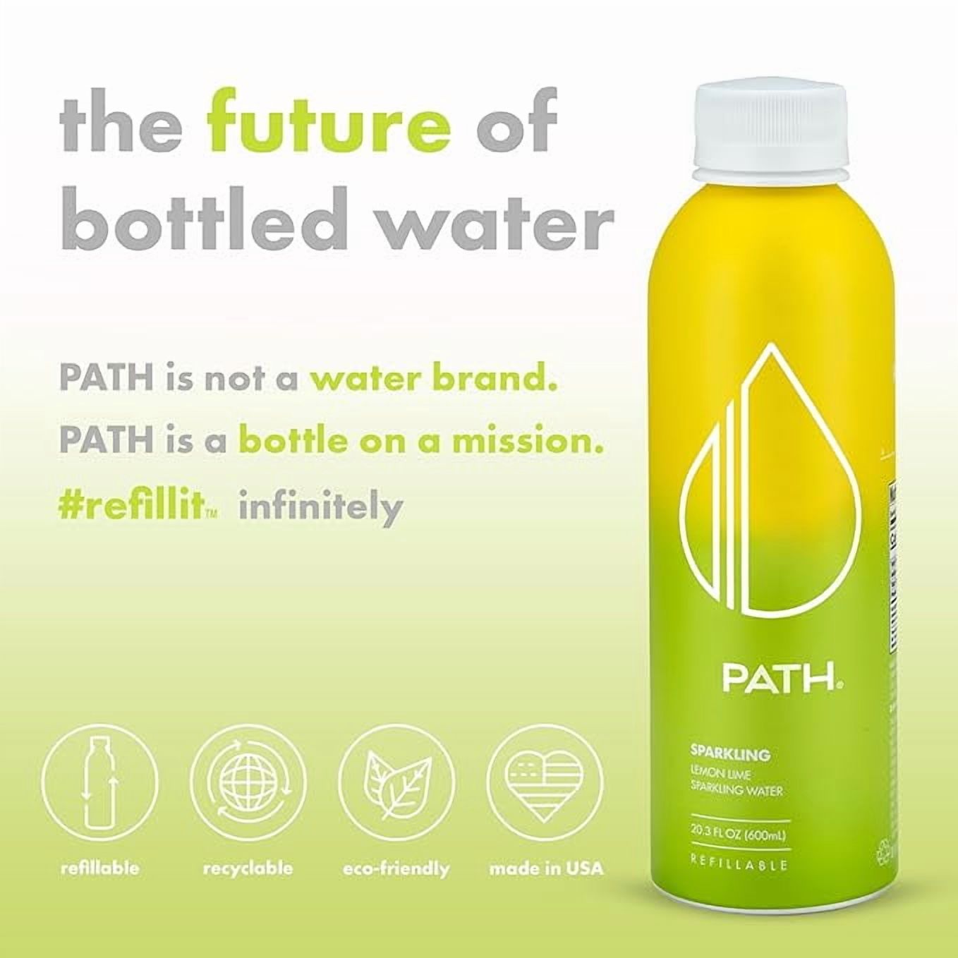 (Pack of 12), Path Lemon Lime Sparkling Flavored Water, 20.3 fl oz
