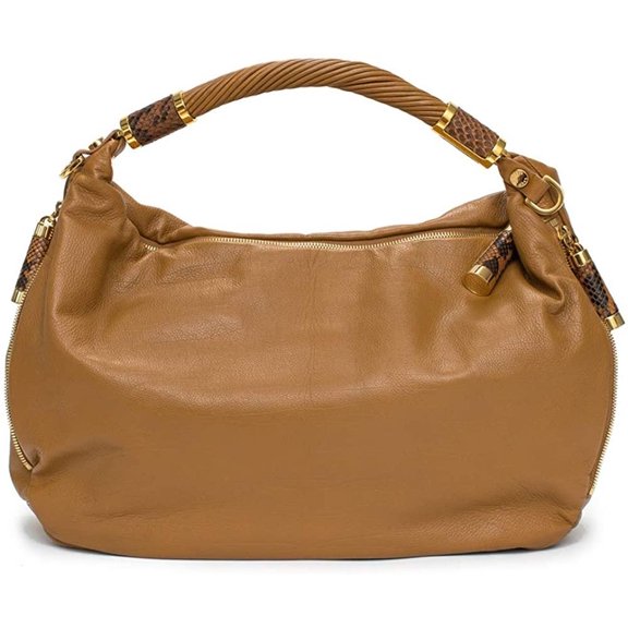 Michael Kors Collection Barley Tonne Brown Large Slouchy Hobo Leather Bag Handbag New