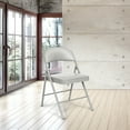 thumbnail image 7 of Hampden Furnishings Bernadine Collection Basics Vinyl Folding Chair, Grey, Pack of 4, 7 of 7