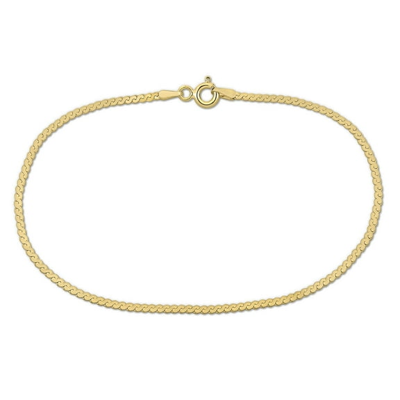 AMOUR 1.55mm Serpentine Chain Bracelet In 10K Yellow Gold, 9 In