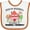 White and Orange, variant on Inktastic Book My Reservation I'm Going to Grandma and Grandpa's Boys or Girls Baby Bib