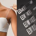 thumbnail image 2 of 10 pares = 20 piezas de correas de sujetador invisibles transparentes ajustables de silicona antideslizantes para mujer, correa elástica para el hombro, accesorios íntimos, 1 par Gao Jinjia LED, 2 of 2