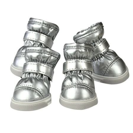Waterproof Dog Boots Winter Pet Shoes  Outdoor Pet Snow Booties  Cold Weather Paw Protector with Anti-Slip Sole for Medium Large Small Dogs