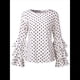thumbnail image 3 of Blusa de con Mangas Acampanadas y Lunares para Mujer, Talla Grande, con Mangas Plegadas L, 3 of 7