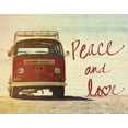 thumbnail image 2 of Peck, Gail 32x26 White Modern Wood Framed Museum Art Print Titled - Peace and Love, 2 of 4