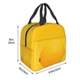 thumbnail image 5 of Lsque Yellow Lemon Pattern Lunch Bag Women/Men Insulated Lunch Box,Small Leakproof Cooler Food Lunch Containers Reusable High Capacity Lunch Tote Bags, 5 of 8
