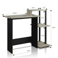thumbnail image 2 of Furinno 11192GYW/BK French Oak Efficient Home Laptop Notebook Computer Desk, Grey/Black, 2 of 4