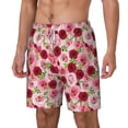 thumbnail image 2 of Uemuo Rose Flowers Pattern Mens Swim Trunks Quick Dry Board Shorts with Mesh Lining, Stretch Beach Shorts Quick Dry No-Chafing Board Shorts-Small, 2 of 9