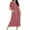Red, variant on ShomPort Womens Housecoat Zip Front Short Sleeve Loose Sleep Robes Print Long Nightgowns with Pockets Loungewear