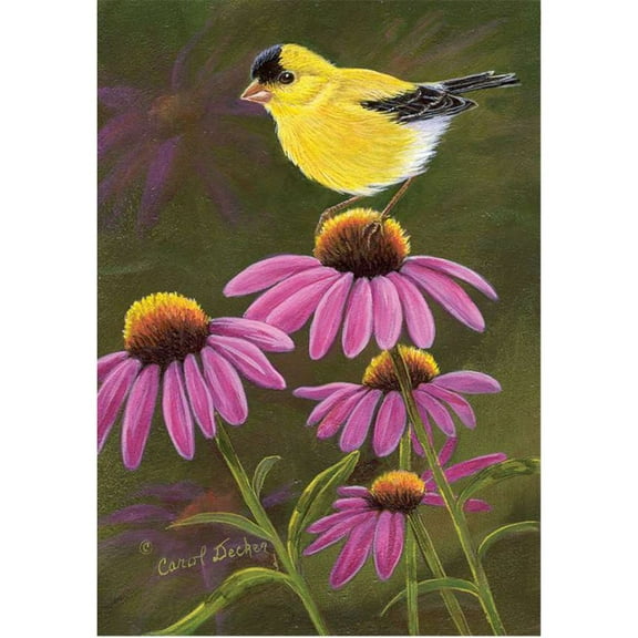 Premier Illuminated House Flag - Goldfinch On Cone