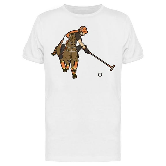 Horse Polo Player T-Shirt Men -Image by Shutterstock, Male XX-Large