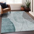 thumbnail image 6 of Addison Rugs Mayfield Washable Transitional Modern Teal Rectangle Rug, 3' x 5', 6 of 6