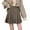 Coffee, variant on Clearance Girls Women High Waisted Pleated Skirt Plain Plaid A-line Mini Skirt Skater Tennis School Uniform Skirts Lining Shorts