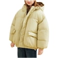thumbnail image 2 of UQJfacai Girls Winter Coat Kids Oversized Zip Up Long Sleeve Quilted Jacket Warm Hooded Padded Casual Outerwear with Pockets 3-13 Years, 2 of 4