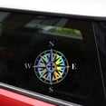 thumbnail image 4 of Pegatina para coche Three Ratels NSWE Compass, divertida calcomanía reflectante 3D para coche, señal de advertencia, accesorios de diseño de vinilo para coche, 4 of 5