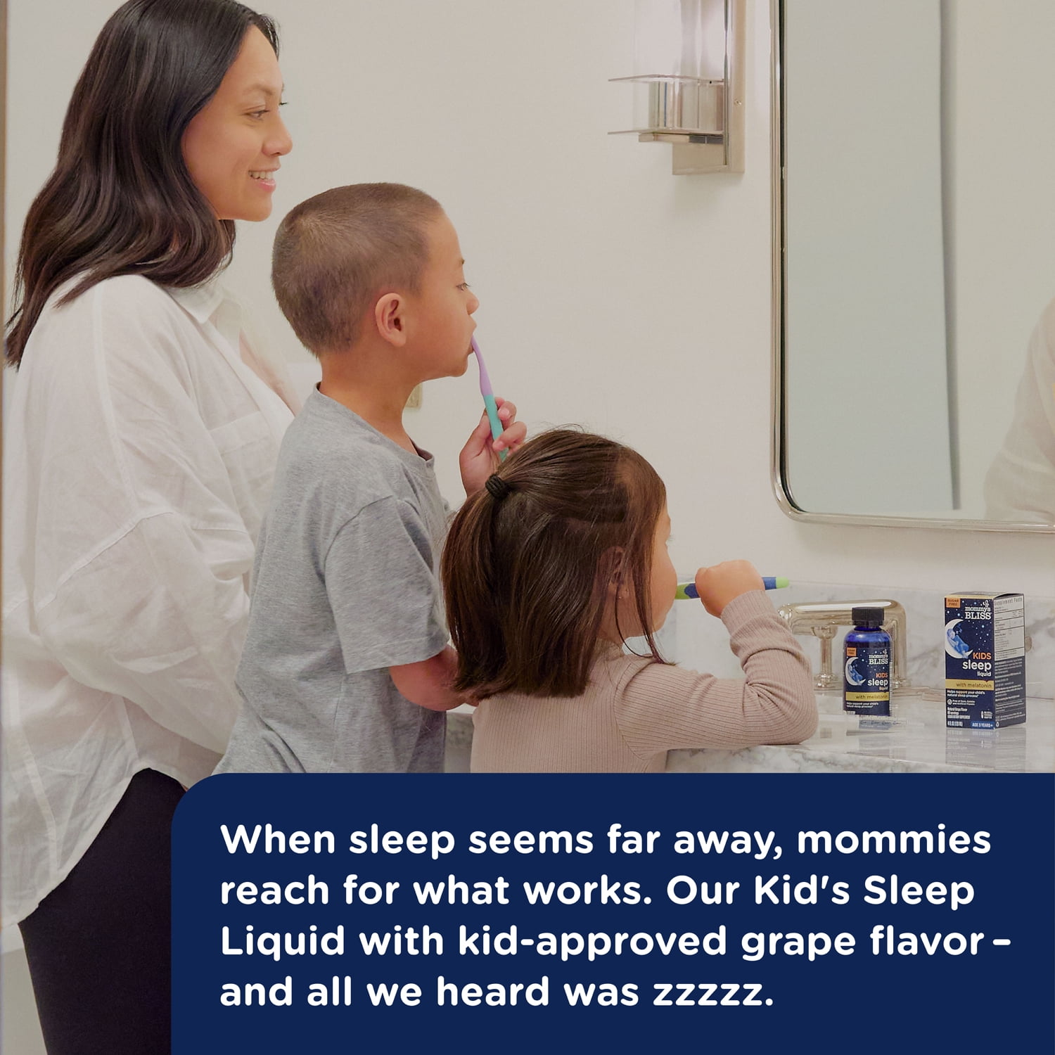 (4 pack) Mommy's Bliss Kids Sleep Liquid with Melatonin for Ages 3 and Up, Natural Grape Flavor, 4 fl oz