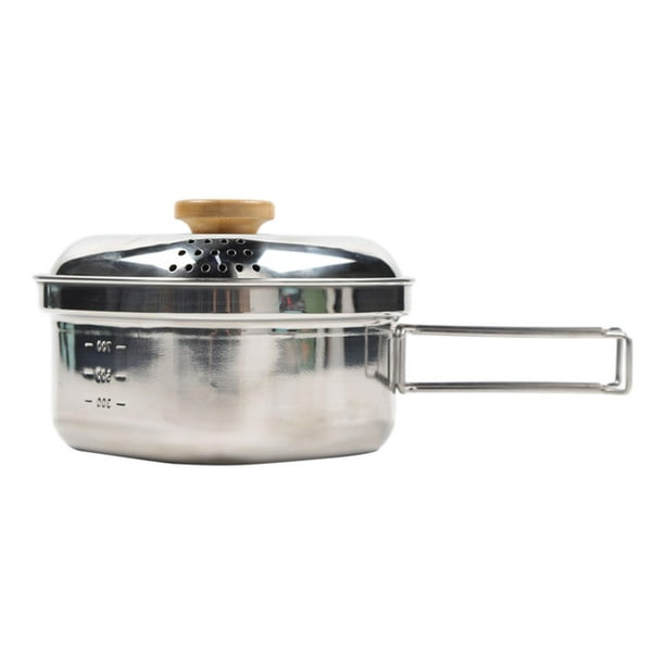 Olla de Cocina para Acampar, Olla Pequeña de 1,3 L de Capacidad para Picnic, Senderismo, Viajes