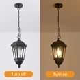 thumbnail image 4 of Smeike Outdoor Pendant Light Fixtures , Height Adjustable Outside Retro Hanging Lamp Anti-Rust & Waterproof ,Matte Black Aluminum Exterior Chandelier with Clear Glass for Patio, Porch, Entryway, 4 of 9