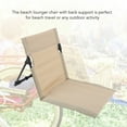 thumbnail image 3 of Chaise Longue de Plage Réglable avec Soutien Dorsal, Poche Surdimensionnée, Chaise Pliante d'Extérieur Portable, Design Vibrant, Installation Facile à Déployer, Sangle d'Épaule, Design Suspendu avec Ruban, 3 of 7