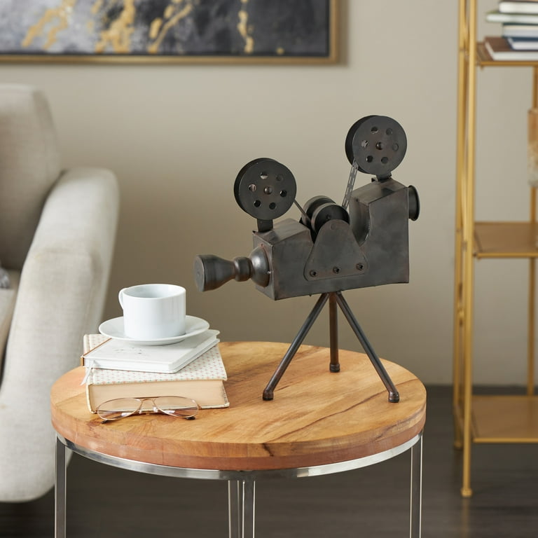 DecMode Brown Metal Vintage Camera Sculpture, 12