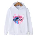 thumbnail image 2 of Sudadera con capucha con estampado kawaii de Disney Stitch para niños de 3 a 14 años, ropa de calle informal para niños y niñas, sudadera deportiva para niños, 2 of 5