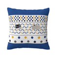 thumbnail image 2 of LNWH Blue Coil Dot Plaid Throw Pillow Covers, Square Soft Linen Decorative Pillow Cases, 16"x16" Inch, 2 of 8