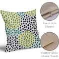 thumbnail image 4 of Blue Green Teal Pillow Covers 18x18 Set of 2 Boho Dot Print Summer Decorative Throw Pillows Outdoor Modern Art Trendy Pillowcase Holiday Cushion Cover Linen Pillow Case Decor for Home Sofa Couch Bed, 4 of 6