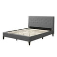 thumbnail image 1 of CorLiving Nova Ridge Upholstered Adult Queen Size Platform Bed Frame with Tufted Headboard and Slats - No Box Spring Required, 1 of 9
