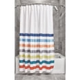 thumbnail image 2 of iDesign Multi Stripe PEVA Fabric Shower Curtain – 11.75” x 9” x 1.5”, Multicolor Bathroom Curtain, 2 of 4