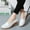 White, variant on Bmisegm Women's Ladies Ankle Flat Loafers Slip on Flock Roman Casual ShoesCasual Shoes for Women Black 37