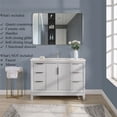 thumbnail image 2 of Valencia 48 inch wood single sink Freestanding vanity with countertop and sink, 2 of 9