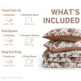 thumbnail image 4 of Regency Heights King/Cal King Comforter Sets, Reversible Seersucker Floral Bedding Sets, 3 Piece Lightweight Spiced Terracotta Botanical Flowers Comforter Bed Set with Pillow Shams, 4 of 9