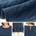 thumbnail image 5 of DARING DIVA Women's Plus Babydoll Tops Crew Neck Blouses 2X Navy Blue, 5 of 6