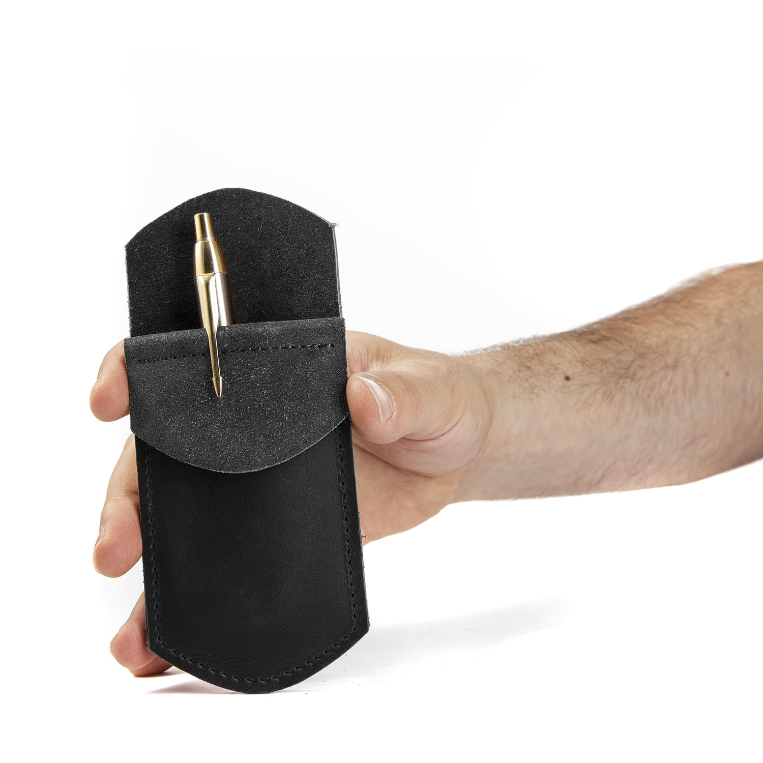 Hide & Drink Durable Leather Pocket Protector / Pencil Pouch / Office & Work Essentials Pen Holder :: Swayze Suede
