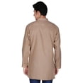 thumbnail image 2 of Robe Kurta Courte en Coton pour Hommes, Mode Indienne (Marron, G), 2 of 4
