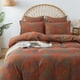 thumbnail image 4 of Colorido patrón geométrico Boho Naranja Juego de cama King Size 3Pcs Funda Nórdica, 4 of 9