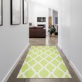 thumbnail image 4 of Ottomanson Non-Slip Area Rug for Living Room 3'3" x 5' Durable Low Profile Carpet, Green Trellis, 4 of 7