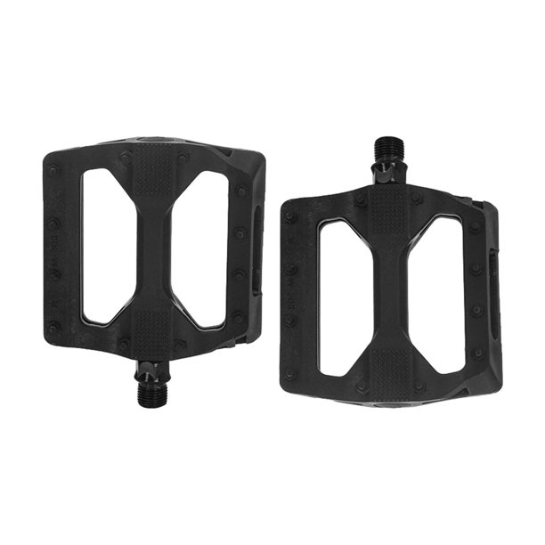 Pedales de bicicleta de nailon ligeros y antideslizantes para bicicletas de adultos y de carretera. Repuestos para pedales planos de bicicleta. Negro