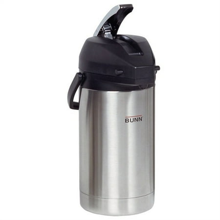 BUNN Lever Action Airpot, 3 Liter, Stainless Steel (Best Commercial Lever Espresso Machine)