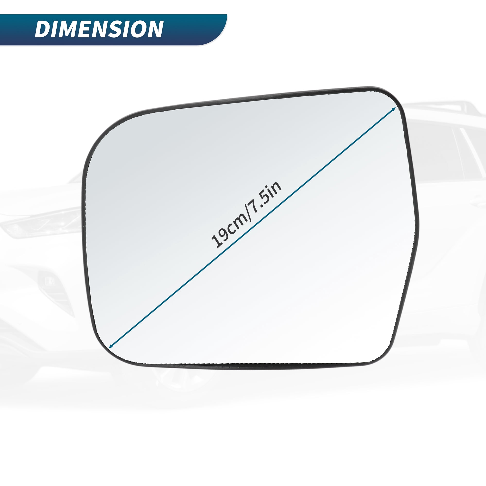 Unique Bargains Heated Wing Mirror Glass for Toyota Highlander 2001-2007 Left Side