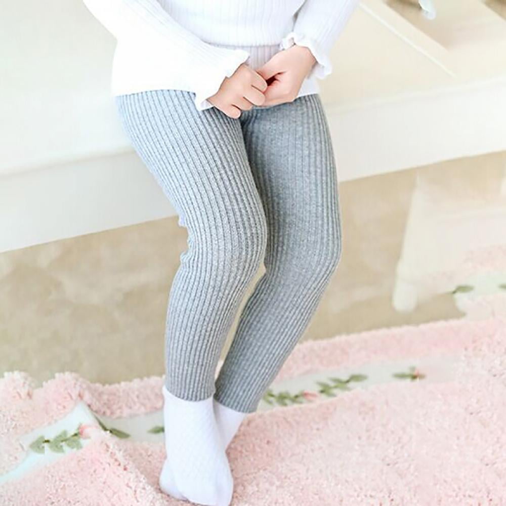 Beide Baby Girls Cable-Knit Cotton Cable-Knit Tights Solid Leggings with Lace Bowknot 