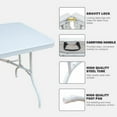 thumbnail image 4 of 6ft Folding Table, Portable Plastic Table for Camping, Picnics, Parties, High Load Bearing Foldable Table White, 4 of 7